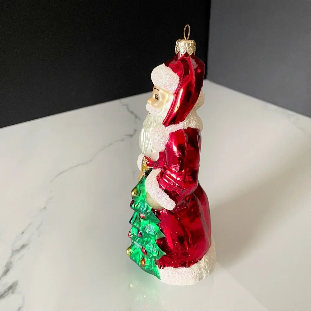 Ruby Santa Ornament by Christopher Radko